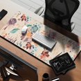 thumbnail image 2 of Long Mouse Pads for Desk,Pioneer Flower Floral Print Pattern Desk Mats on Top Of Desks, Desk Mouse Pad Extra Large with 3mm Non-Slip Base and Stitched Edge for Gaming,Office,Work,Home 35.4"x15.7", 2 of 6