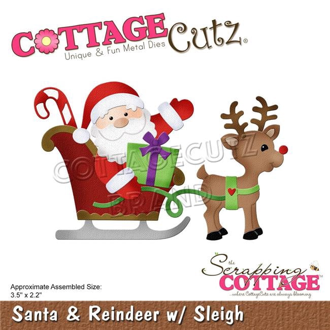 Download Cottagecutz Cc668 Santa Reindeer With Sleigh Christmas Craft Die Walmart Canada PSD Mockup Templates