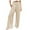 Beige, variant on Women's Linen Comfy Flowy Wide Leg Pants - Summer Baggy High Waisted Palazzo Beach Trousers with Pockets