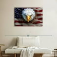thumbnail image 2 of Elephant Stock Bald Eagle On Us Flag Wall Art - Horizontal Canvas Wall Art - Living Room Wall Decor - Animal Canvas - Brown And Red Decor - 36" x 24", 2 of 4