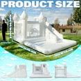 thumbnail image 5 of 13.7 FT  White Bounce House with Blower Jumping Castle with Slide & Ball Pit for Kids (Oxford Material), 5 of 7