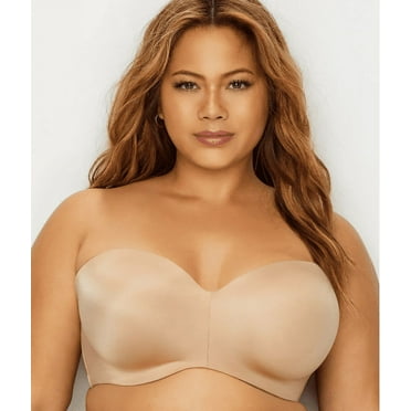 Curvy Couture Woman's Bombshell Nude Smooth Multi-Way Strapless Bra, Size 42G NWOT