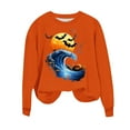 thumbnail image 6 of Censtreet Crewneck Halloween Sweatshirt Women Round Neck Casual Oversized Pullover Hoodies Long Sleeve Blouse Tops, 6 of 6