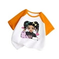 thumbnail image 1 of Chemises pour Filles Imprimé Manches Courtes Col Rond Tenues d'Été pour Filles 13-14 Ans Mode Filles, 1 of 3