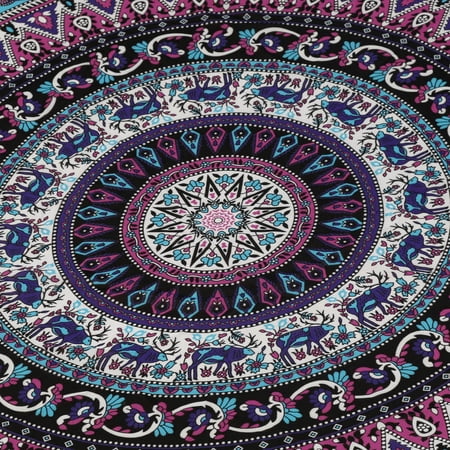 Round Beach Pool Home Shower Towel Blanket Table Cloth Yoga Mat