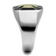 thumbnail image 4 of Two-Tone IP Gold (Ion Plating) Stainless Steel Ring with Epoxy in Jet for Women Jet Stone Color Style TK3019 Size 11, 4 of 4