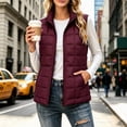 thumbnail image 4 of Byworldtasic Women's Lightweight Quilted Puffer Vest Stand Collar Zip Up Outerwear Sleeveless Jacket with Pockets, 4 of 8