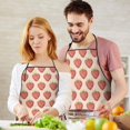 thumbnail image 5 of Red Strawberry Plants Fruit Beige Pattern Apron-Garden Aprons for Women with Pockets-Cotton Linen Waterproof Kitchen Cooking Gardening Aprons Adjustable for Kitchen,Cooking,BBQ and Salon 33x27 Inch, 5 of 7