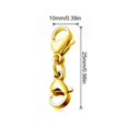 thumbnail image 3 of 8 Pcs Double Lobster Clasps for Necklace Bracelet DIY Jewelry Making Silver Connector Clasps, 3 of 5