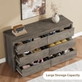 thumbnail image 3 of Cómoda Ancha de 6 Cajones de Madera MDF 120 cm Diseño Moderno sin Tiradores Gran Capacidad para Ropa y Organización Ideal para Dormitorio Sala y Recibidor, 3 of 7
