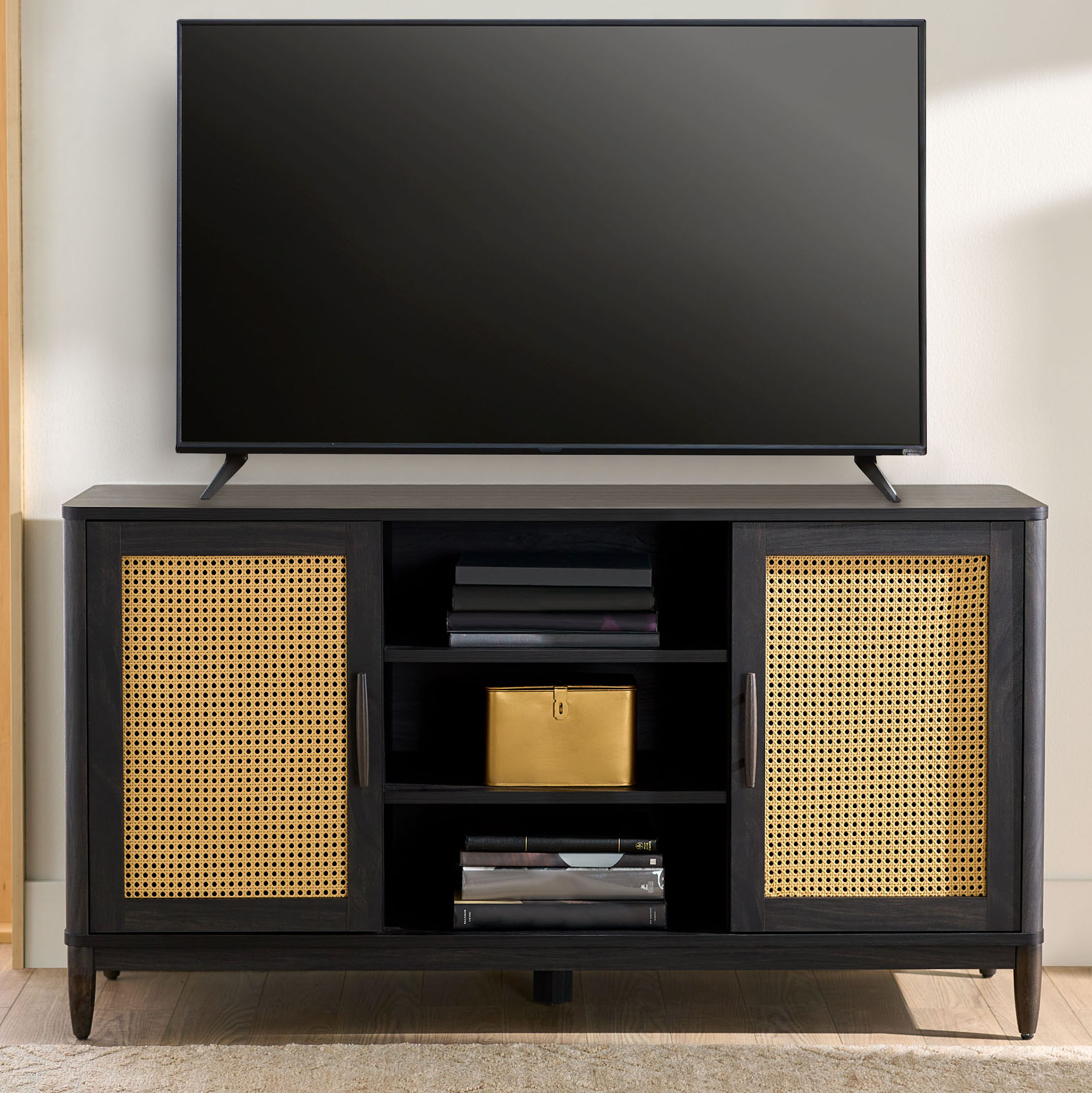 Better Homes & Gardens Springwood 65" TV Stand, Charcoal photo 2
