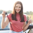 thumbnail image 5 of Uxcell Retractable Coil Springs Keychain with Plastic Lobster Clasp Keyring for Keys Wallet, Black 4 Pack, 5 of 6