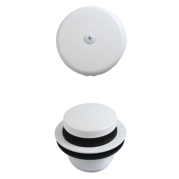 Kingston Brass DTT5302AWH Easy Touch Toe-Tap Drain Conversion Kit, White