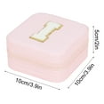 thumbnail image 2 of jewelry organizer Earring Display Jewelry Organizer 26 Letters Display Storage Box Case with Necklace Hooks Earring Rack Ring Tray Flannel Velvet, Compact 4x4x2 Inch Vanity Box, Gift Decor I, 2 of 2