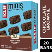 CLIF BAR Minis - Chocolate Brownie Flavor - Made with Organic Oats - 4g Protein - Non-GMO - Plant Based - Snack-Size Energy Bars - 0.99 oz. (20 Pack)
