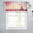 thumbnail image 4 of Valentine's Day Window Curtain Valance Romantic Heart Tree Eiffel Tower Sweet Love Rod Pocket Window Valance for Living Room Bathroom Bedroom Kitchen 54 by 18 in, 1 Panel, 4 of 6