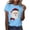 Blue, variant on Christmas Shirts for Women Santa Claus T-Shirt Casual Holiday Xmas Short Sleeve Crew Neck Tee Tops
