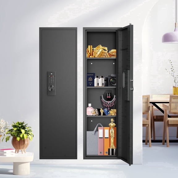 Silkight 53.15” Wall Gun Safe - Hidden Firearm Safes Between the Studs for Home Firearm Money Valuables