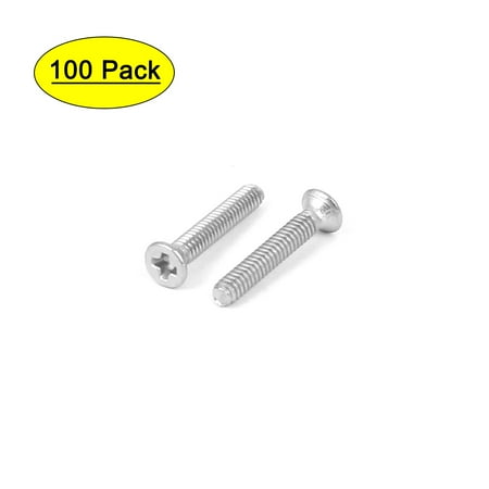 

Uxcell M2x12mm 304 Stainless Steel Flat Countersunk Head Machine Screws 100pcs