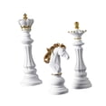 thumbnail image 3 of yotijay 3 Pieces Chess Pieces Statues Chessmen Ornaments Home Furnishing Gift Decorative White, 3 of 9