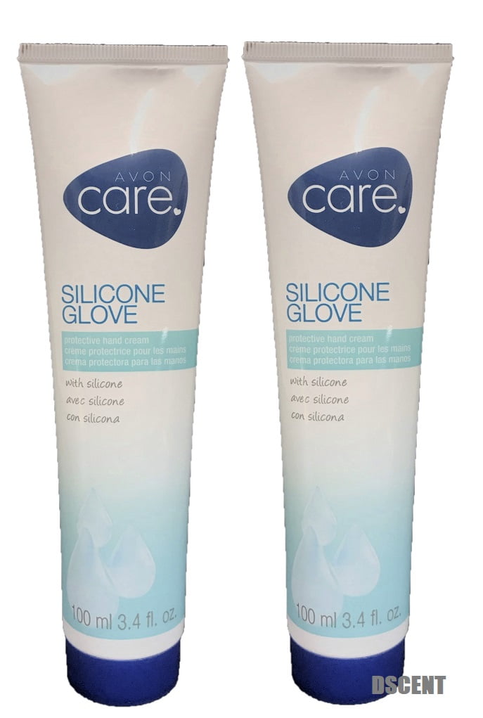 2 Pack Avon Care Silicone Glove Hand Cream Formula Softens Skin & Protects 3.4oz