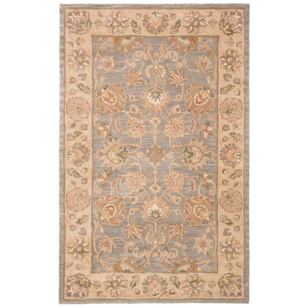 SAFAVIEH Heritage Regis Traditional Wool Area Rug, Blue/Beige, 2' x 3'