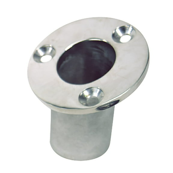 Sea-Dog Line 491713 Flush Mount 25-Degree Flag Pole Socket, #12 Fastener, Investment Cast 316 Stainless