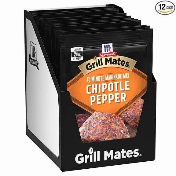 McCormick Grill Mates Chipotle Pepper Marinade Mix, 1.13 oz (Pack of 12)