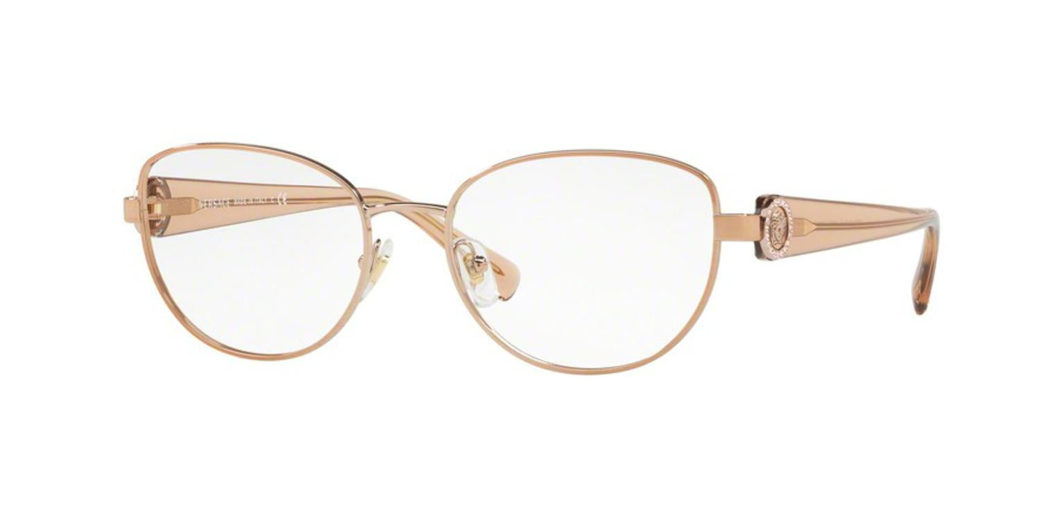 VERSACE OVAL EYEGLASSES VE1246B 1052 54mm COPPER / DEMO LENS