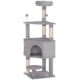 thumbnail image 1 of CoSoTower 54 Inch Cat Tree with Large Condo, Top Perch, Sisal Scratching Posts, Dangling Toy Ball,Light Grey, 1 of 7