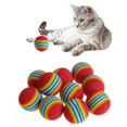 thumbnail image 3 of 10PCS Cat Ball Toy Rainbow Design Interactive Cat Exercise Ball Cat Chase Toy, 3 of 10