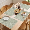 thumbnail image 5 of Green Waves Stripes Placemats Set of 6 Vintage Minimalist Lines Texture Place Mats Indoor Wipeable Table Mats Washable Cloth Dining Table Placemats for Kitchen Holiday Party Home Decor 13x19 Inch, 5 of 9