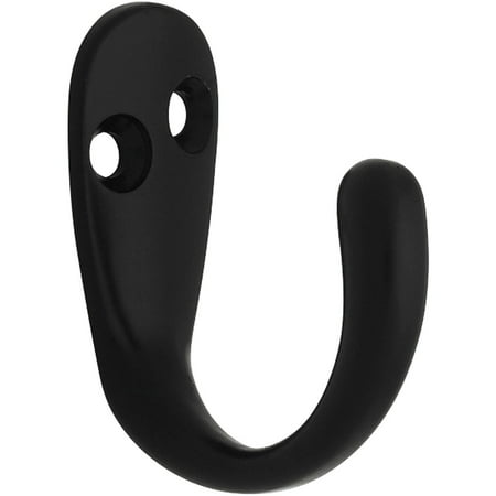 Liberty Hardware B59103Z-FB-C Single Prong Robe Hook Flat Black