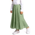 thumbnail image 5 of ATOGUTA Girls Skirt Casual High Waist Stretchy A-Line Skirts Soft Skorts Fashion Clothes Size 4T-15. Green, 5 of 6