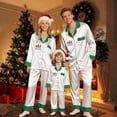 thumbnail image 2 of HNMKIU Father Son Matching Christmas Pajamas Family Sleepwear Sets Long Sleeve Silk Like Loungewear Outfit for Parents Kids Holiday Cozy Nightwear, 2 of 8