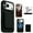 Black, variant on Dteck Strong Magnetic for iPhone 17 Pro Case with Detachable Card Holder, Camera Lens Cover, Glass Screen Protector, Silicone Shockproof Drop Protection Phone Cover for 17 Pro,Rose