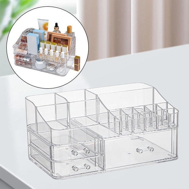 Organizador de maquillaje transparente Perfecl estuche de exposición para lápiz labial 29 cm x 17,5 cm x 13,5 cm