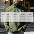 thumbnail image 3 of Ceisia Mens Thick Ribbed Turtleneck Knitted Sweater Long Sleeve Solid Color Warm Casual Pullover Top Army Green L Gift, 3 of 8