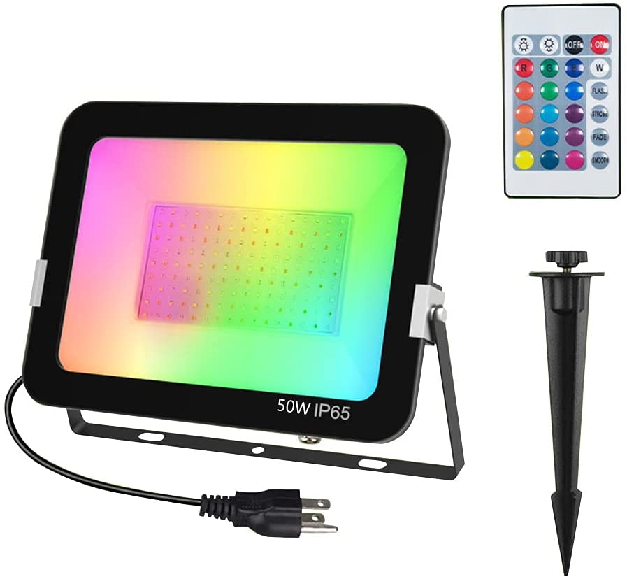 Led Flood Lights 50W Dimmable Color Changing Led Stage Landscape