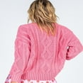 thumbnail image 4 of Pull-Over Surdimensionné pour Femmes Automne Col Rond Manches Longues Pull Tricoté Épais Blouse Haut, 4 of 7