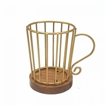 ACDANC Coffee Pod Holders for Counter - K Cup Holders for Counter - Coffee Pods Storage Organizer - Coffee Bar Accessories - Large Capacity Wire Storage with Wooden Base