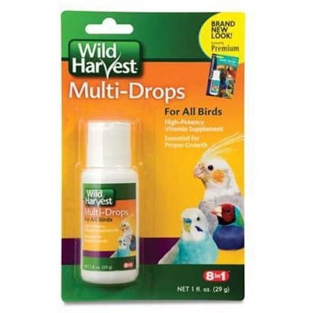 United Pet Group Wild Harvest Multi-Drops for All Birds 1 Ounce, High-Potency Vitamin Supplement D13123