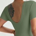 thumbnail image 6 of MLCDZ Women's Athletic Tennis Jumpsuit with Built in Shorts Summer Short Sleeves Crew Casual Lightweight Back Beautiest Golf Yoga Outdoor Sports Romper, 6 of 9