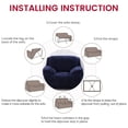 thumbnail image 5 of Eurhowing Stretch Velvet Sofa Slipcover for 3-Seater, Non-Slip Couch Cover with Pillowcase, Pet & Stain Resistant Furniture Protector for Living Room (Navy Blue), 5 of 9