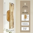 thumbnail image 2 of Luxury Antique Brass Curved 2-Light Wall-Mounted Sconce, Tube Wall Light, Unique Elegant Wall lamp, Indoor Sconce for Living Room, Bedroom, Entryway, Hallway, 2 of 9