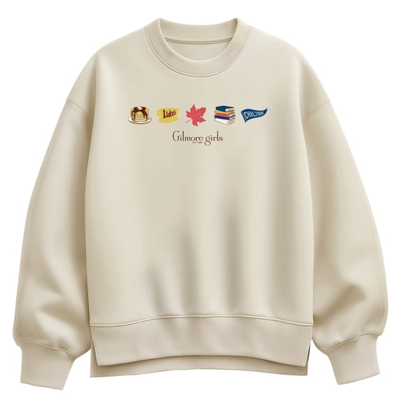 Gilmore Girls - Small Icons Oversized Fleece Crew Sweatshirt