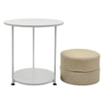 thumbnail image 1 of MOPOOR Round Coffee Table, Coffee Table with Storage, for Living Room,Easy to Assemble, Stacking Side Tables, Sturdy and Easy Assembly,Wood Look Accent Furniture, 1 of 9