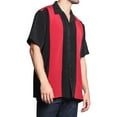 thumbnail image 2 of G-Style USA Men's Two Tone Retro Button Down Bowling Shirts, 2 of 5