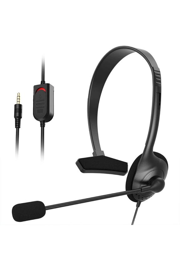 Phone Headset with Noise Canceling Mic and Mute Switch Ultra Comfort Telephone Headset for Customer Service Office