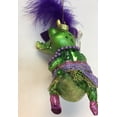 thumbnail image 2 of December Diamonds Ms Crocodile Mardi Gras Mask Purple Green Ornament Glass, 2 of 4
